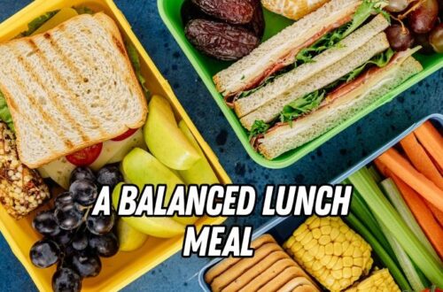 a balanced lunch meal