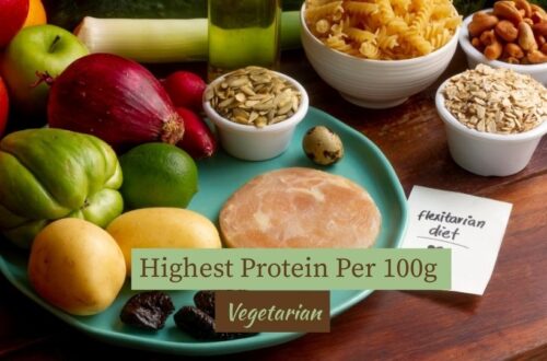 highest protein per 100g vegetarian
