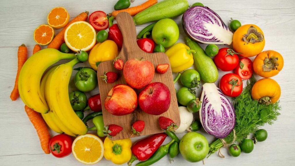 fruits and vegetables raw